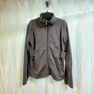 Vintage Medium Size Brown Reebok Zip Up Athletic Sweater